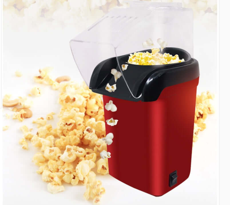 Electric Popcorn Maker Machine – 1200W Hot Air Popcorn Popper for Home – Red – Free Shipping | Phonax Services