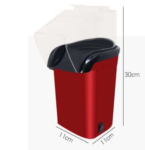 Electric Popcorn Maker Machine – 1200W Hot Air Popcorn Popper for Home – Red – Free Shipping | Phonax Services