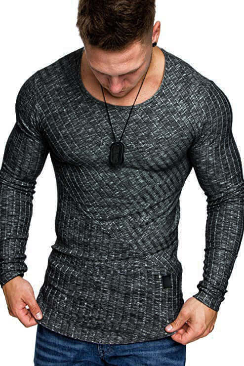 European And American Leather Label Round Collar And Long Sleeves | Phonax Services