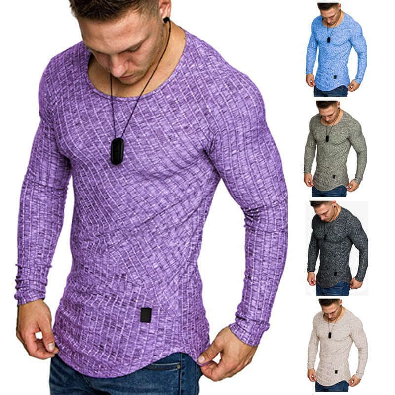 European And American Leather Label Round Collar And Long Sleeves | Phonax Services
