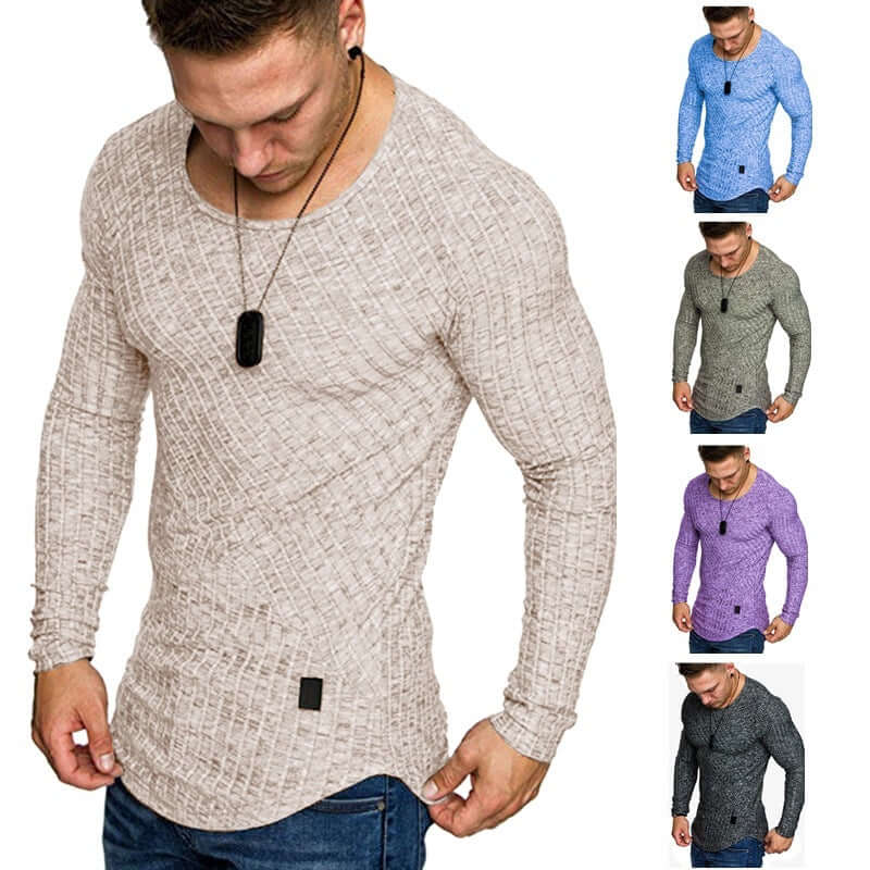 European And American Leather Label Round Collar And Long Sleeves | Phonax Services