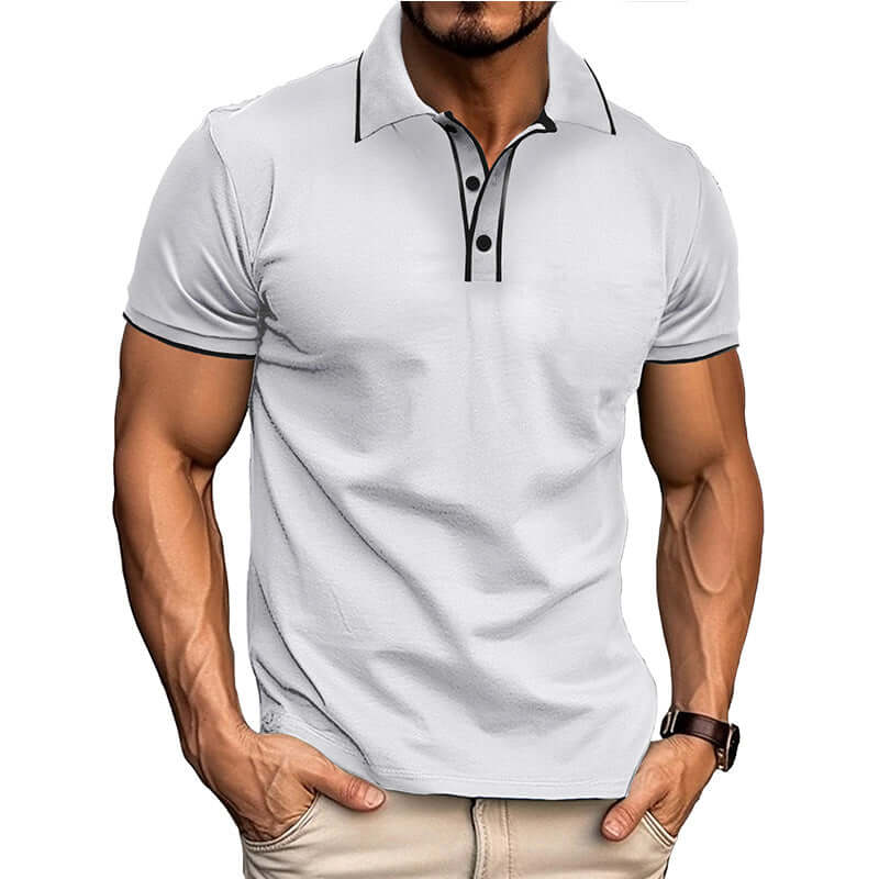 European And American Style Men's Clothing Short Sleeve Lapel Jacquard | Phonax Services