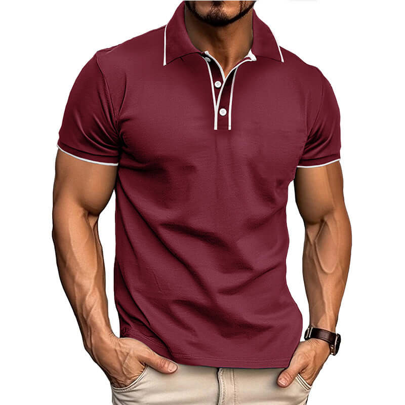 European And American Style Men's Clothing Short Sleeve Lapel Jacquard | Phonax Services