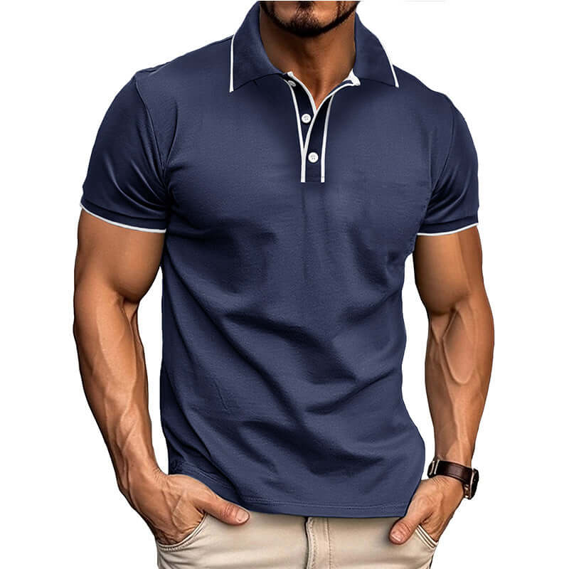 European And American Style Men's Clothing Short Sleeve Lapel Jacquard | Phonax Services
