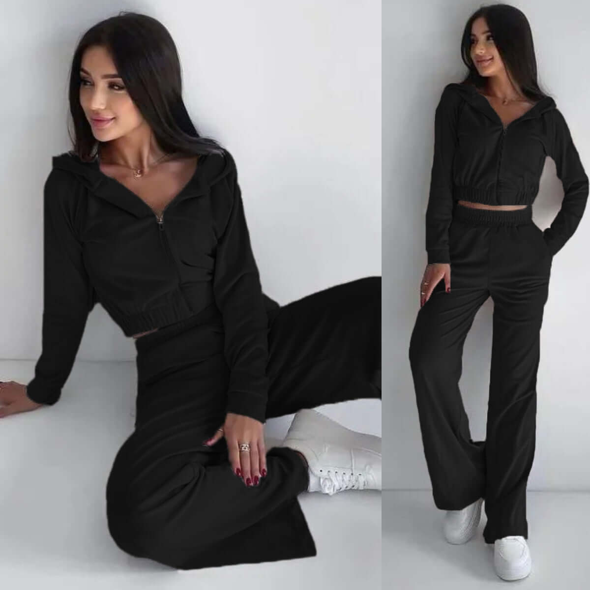 UrbanStyle European Casual Sweatshirt Set – Trendy Two-Piece Outfit | Phonax Services