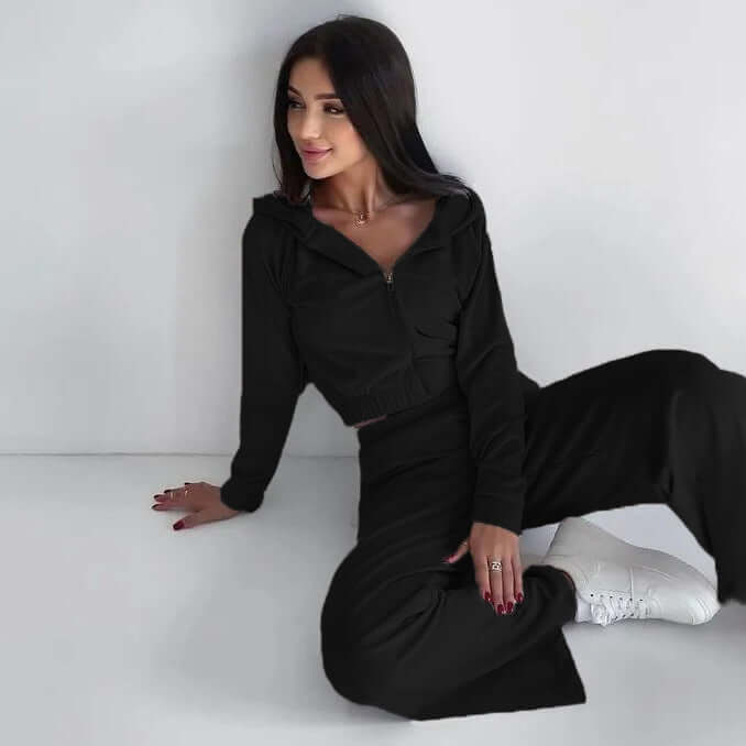 UrbanStyle European Casual Sweatshirt Set – Trendy Two-Piece Outfit | Phonax Services