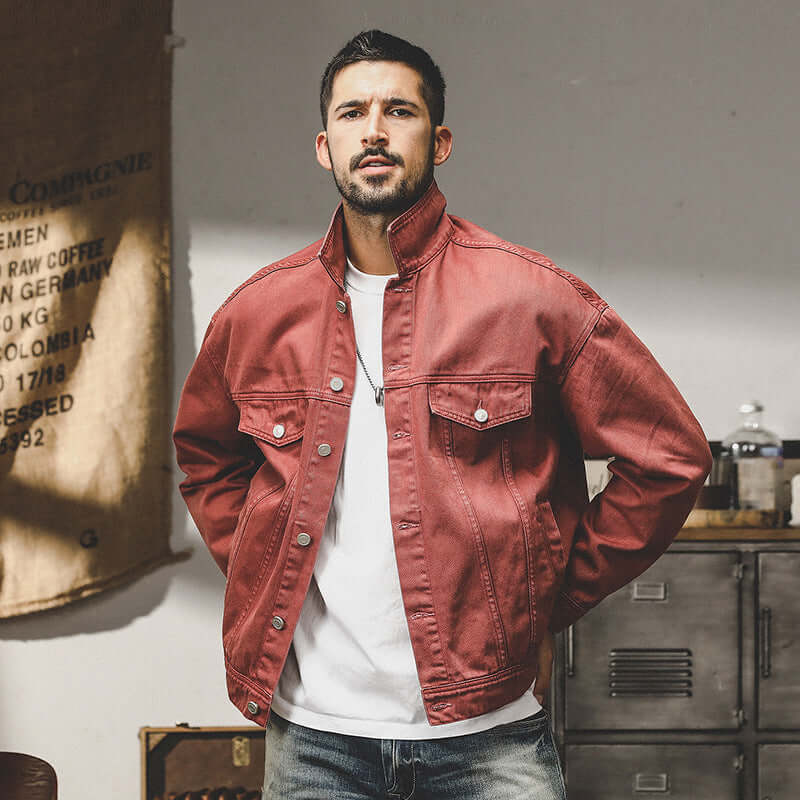 Fashion American Classic Vintage Denim Jacket Men | Phonax Services