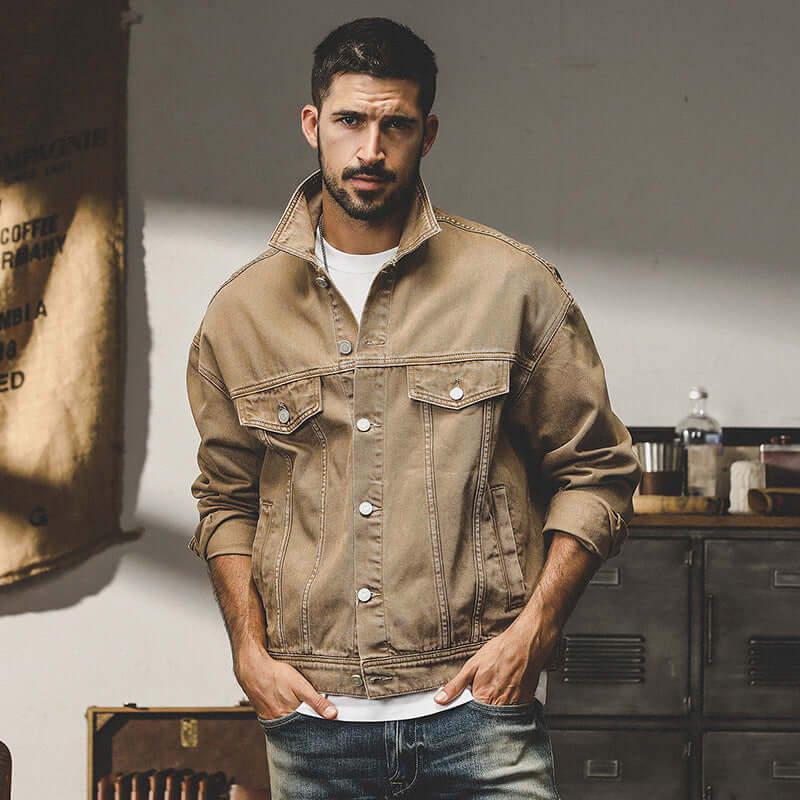 Fashion American Classic Vintage Denim Jacket Men | Phonax Services