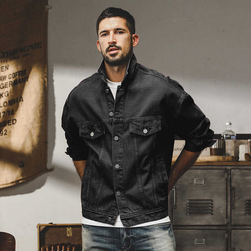 Fashion American Classic Vintage Denim Jacket Men | Phonax Services
