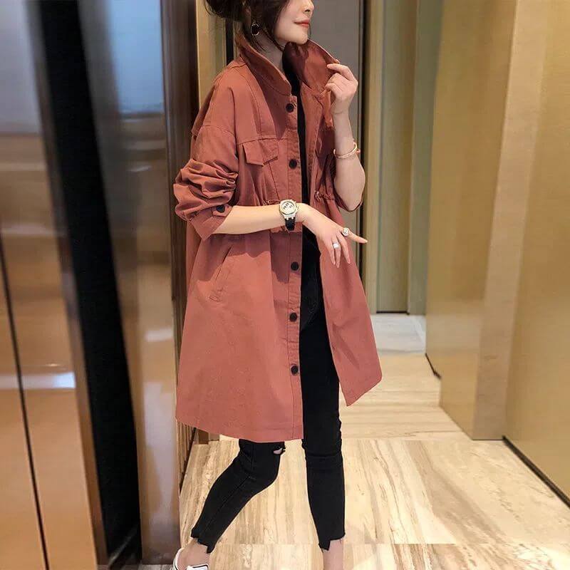 Fashion Korean Style Loose Leisure Anti-aging Mid-length Coat | Phonax Services