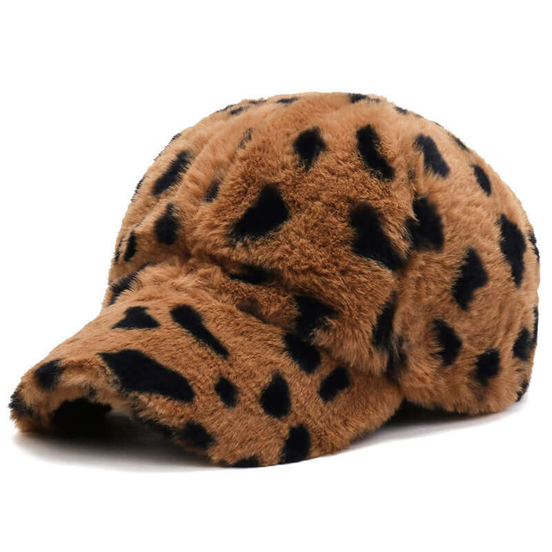 Fashion Leopard Fleece Baseball All-matching Peaked Cap | Phonax Services