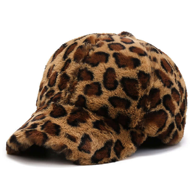 Fashion Leopard Fleece Baseball All-matching Peaked Cap | Phonax Services