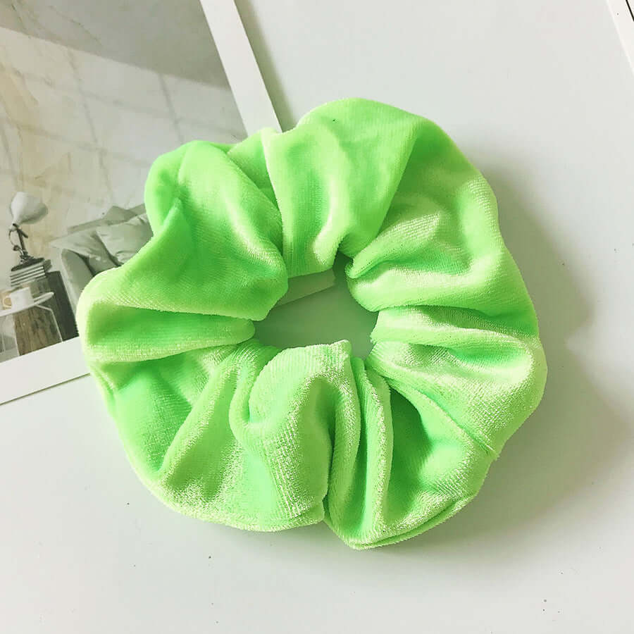Velvet Flannel Scrunchie – Soft Fashion Hair Tie for Women’s Ponytail & Bun Styles | Phonax Services