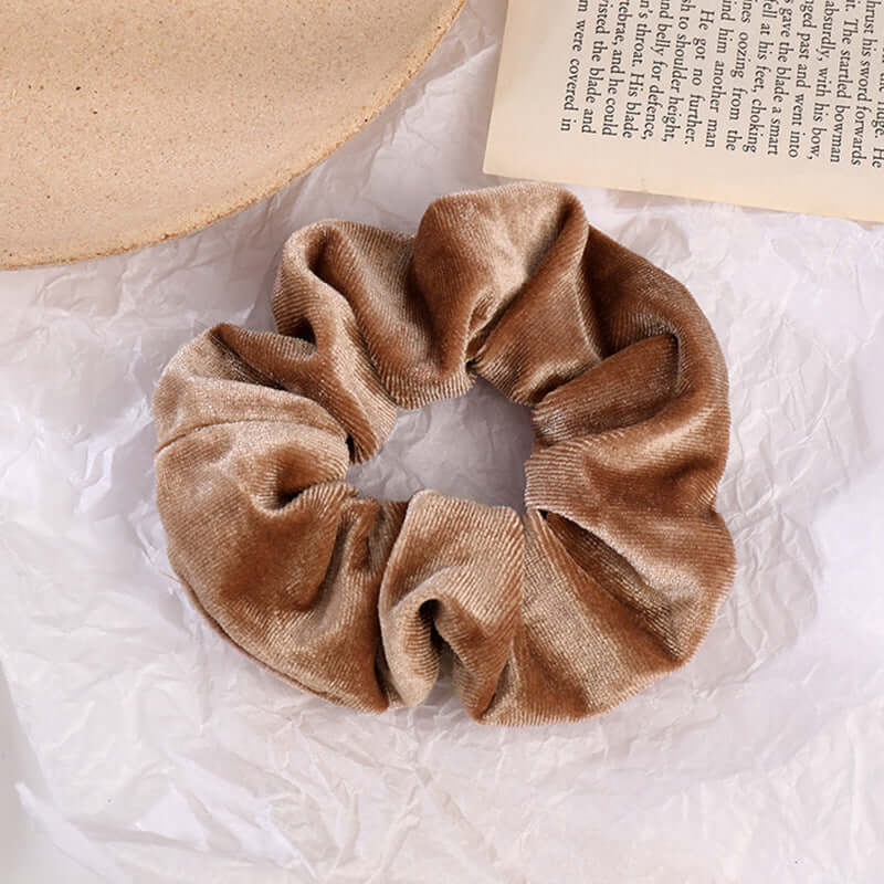 Velvet Flannel Scrunchie – Soft Fashion Hair Tie for Women’s Ponytail & Bun Styles | Phonax Services
