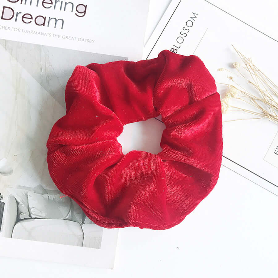 Velvet Flannel Scrunchie – Soft Fashion Hair Tie for Women’s Ponytail & Bun Styles | Phonax Services