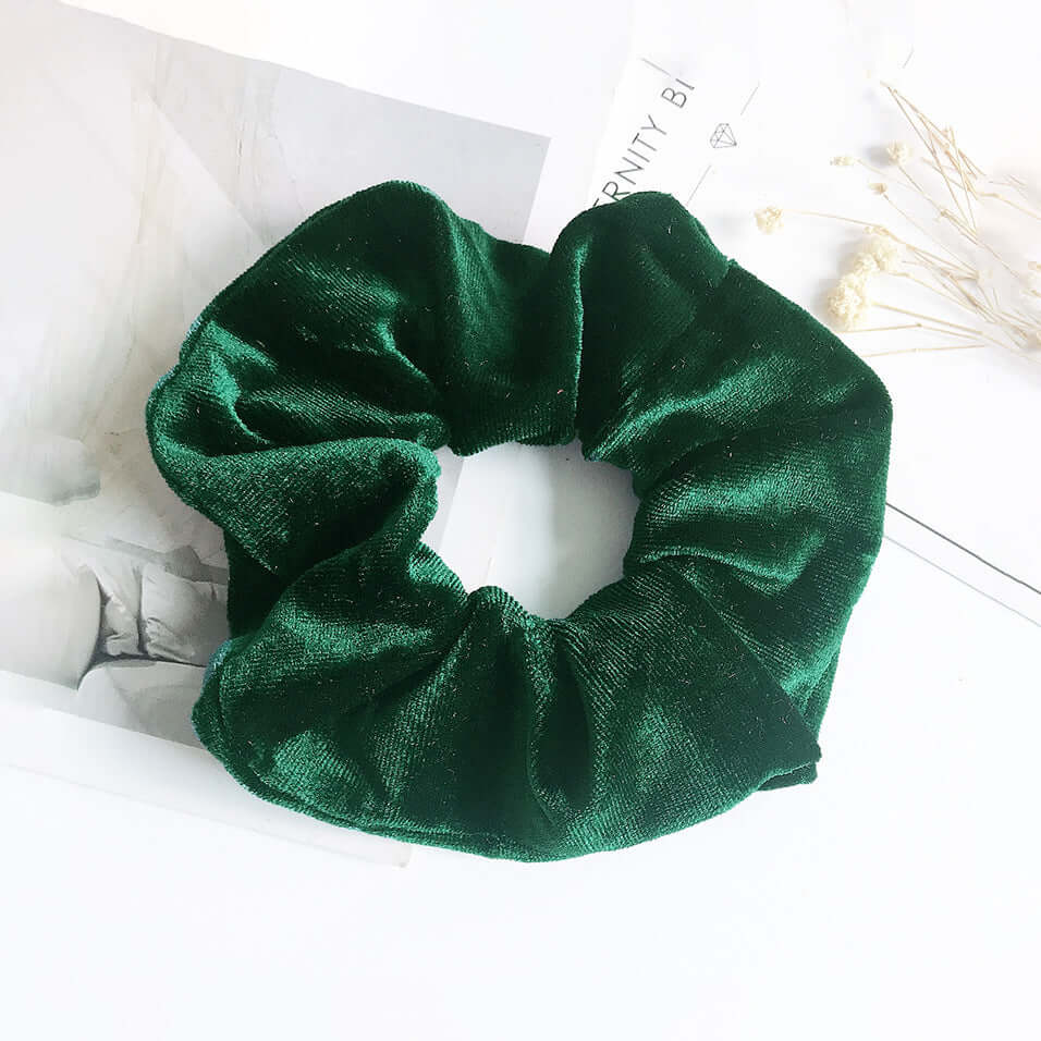 Velvet Flannel Scrunchie – Soft Fashion Hair Tie for Women’s Ponytail & Bun Styles | Phonax Services