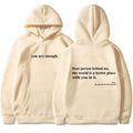 YourBrand Fleece-Lined Pocket Drawstring Hoodie – Cozy Comfort with Inspirational Print | Phonax Services