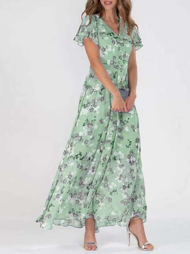 FloralVibe Summer Breeze Dress – Stylish Ruffle Design | Phonax Services