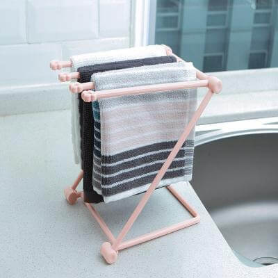 Foldable Dishcloth Rack – Nordic Style Plastic Towel Organizer for Kitchen & Bathroom – Phonax Services | Phonax Services