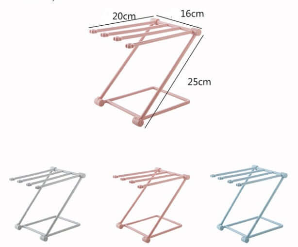 Foldable Dishcloth Rack – Nordic Style Plastic Towel Organizer for Kitchen & Bathroom – Phonax Services | Phonax Services