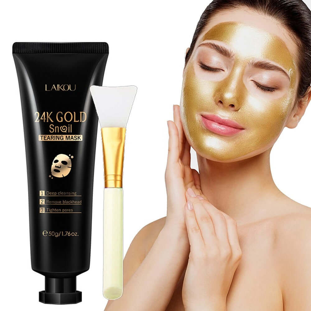 24K Gold Snail Face Mask – Tear-Off Hydrating & Deep Cleansing Mask | 50g | Free Shipping USA | Phonax Services