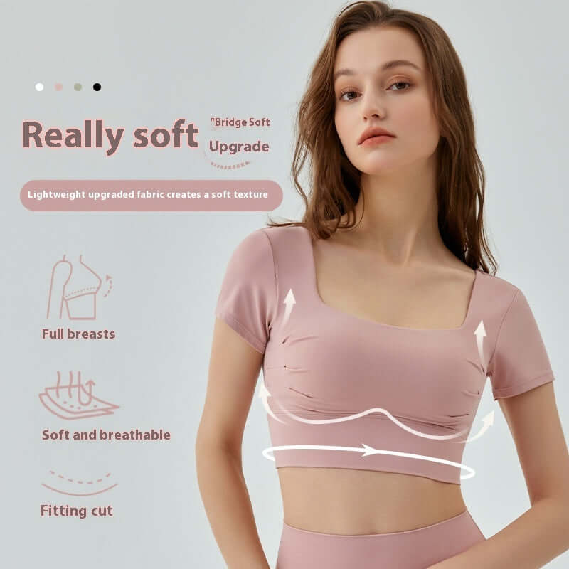 Hollow-out Yoga Top – Breathable Removable Chest Pad Design | Phonax Services