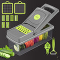 13-in-1 Multi-Function Vegetable Cutter & Slicer – Stainless Steel Blades with Interchangeable Attachments | Phonax Services