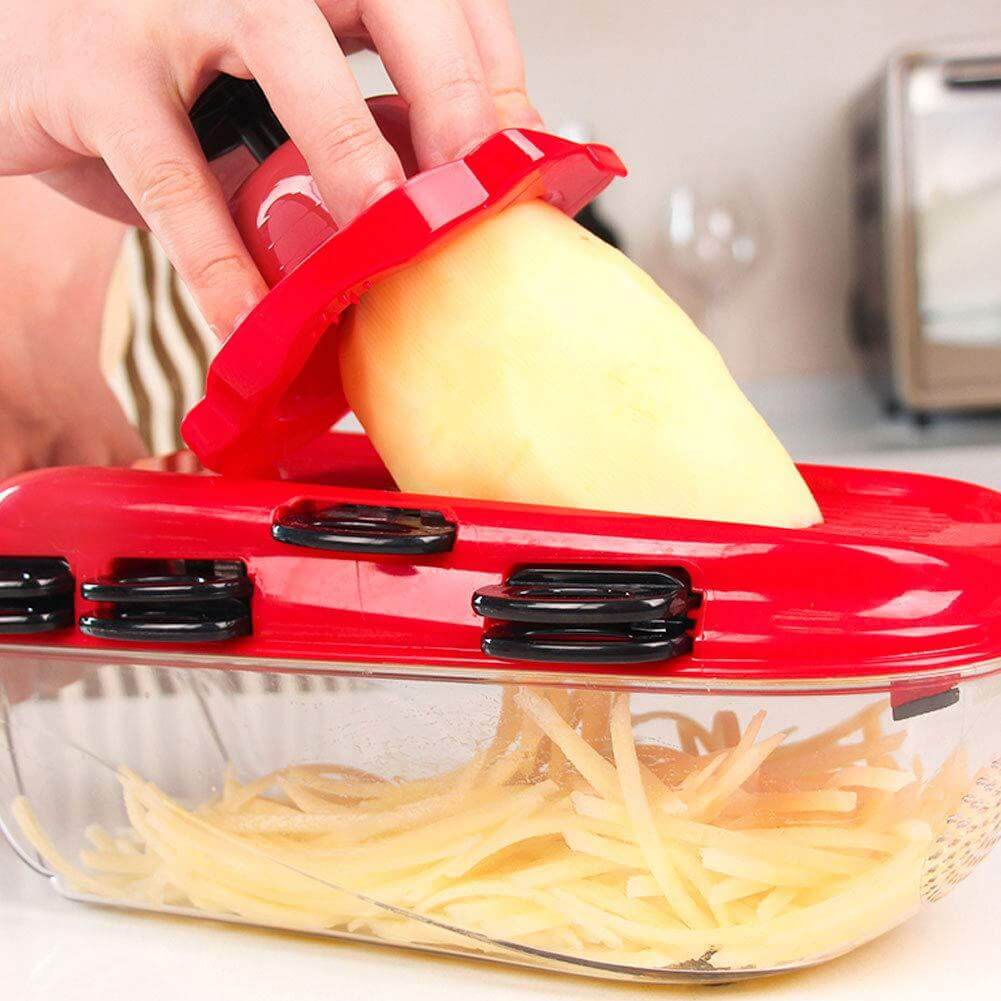 7-in-1 Multi-Function Vegetable Cutter Set – Food Slicer with Storage & Hand Guard | Phonax Services