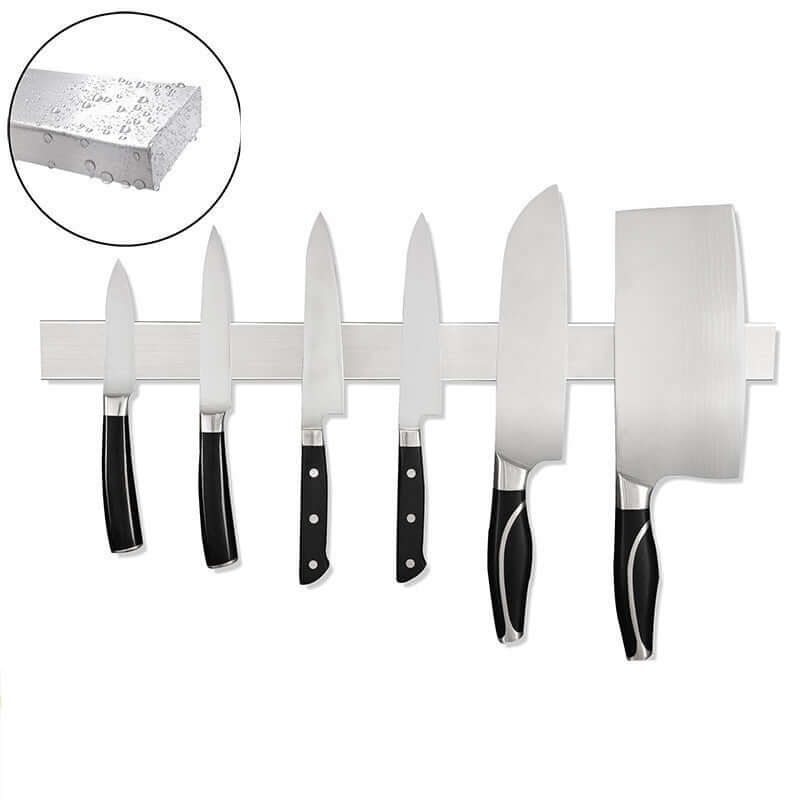 Stainless Steel Wall-Mounted Knife Storage Rack – Magnetic Tool Holder for Kitchen Organization | Phonax Services