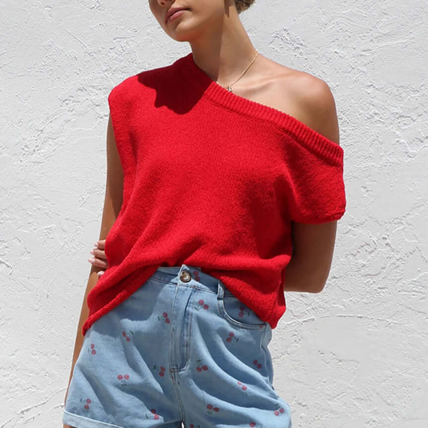 Y2G Summer Knitwear Sweater – Stylish Strapless Pullover Design | Phonax Services