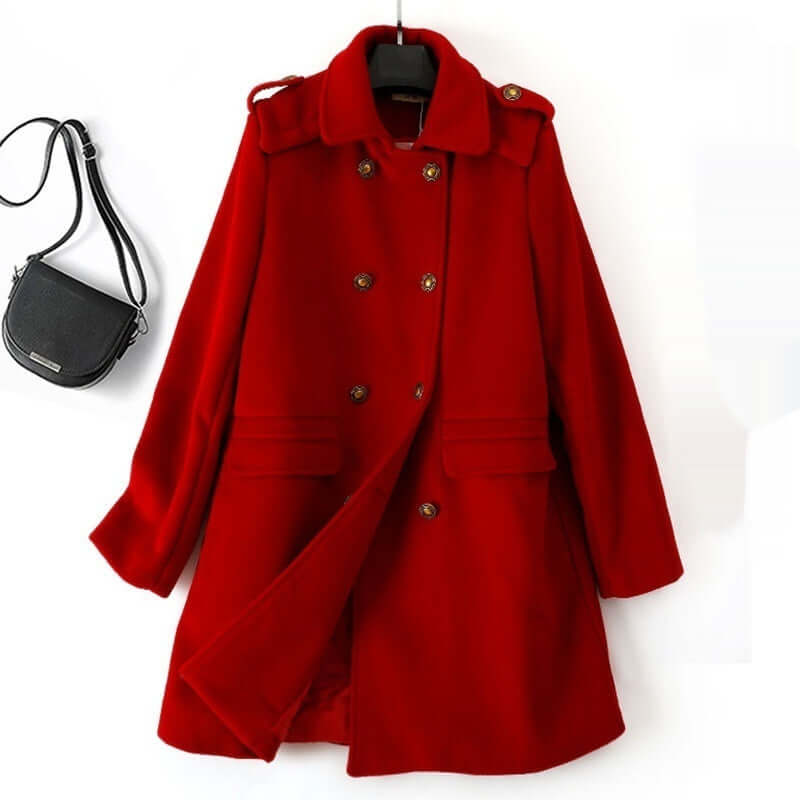 Korean Style Wool Double Breasted Coat – Elegant Casual Fashion for Women | Phonax Services