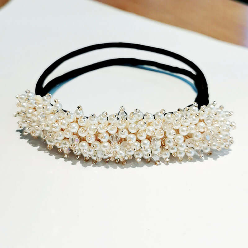 Crystal Flower Hair Bun Maker – Korean Style Hairpin Band for Elegant Updos | Phonax Services