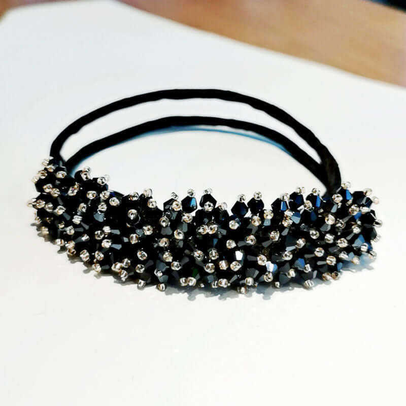 Crystal Flower Hair Bun Maker – Korean Style Hairpin Band for Elegant Updos | Phonax Services