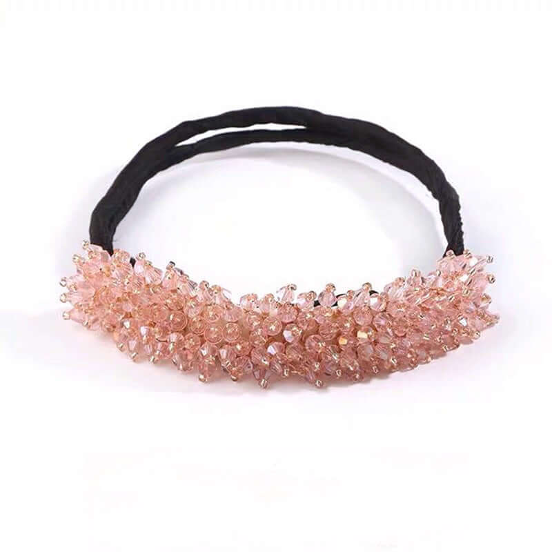 Crystal Flower Hair Bun Maker – Korean Style Hairpin Band for Elegant Updos | Phonax Services