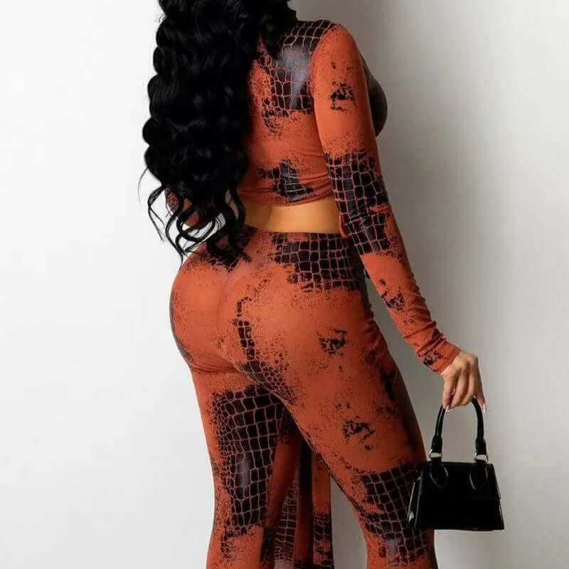 Fashionista Ladies' Scale Printed Pants Set – Lightweight and Stylish Design | Phonax Services