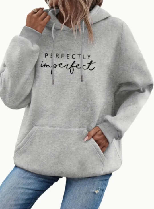 YourBrand Letter Print Kangaroo Pocket Hoodie – Comfortable and Stylish Design | Phonax Services