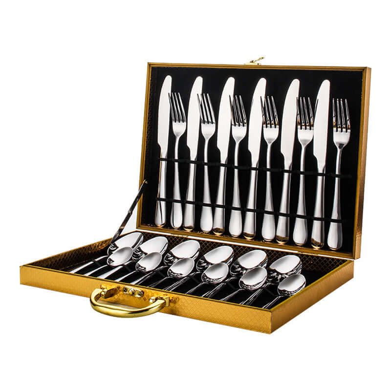 Luxury 24-Piece Gold Flatware Set – Stainless Steel Tableware by Phonax Services | Phonax Services