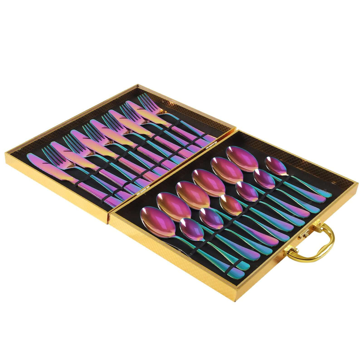 Luxury 24-Piece Gold Flatware Set – Stainless Steel Tableware by Phonax Services | Phonax Services