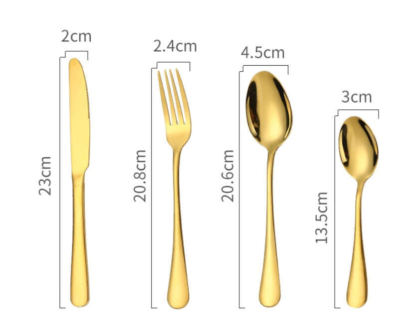 Luxury 24-Piece Gold Flatware Set – Stainless Steel Tableware by Phonax Services | Phonax Services