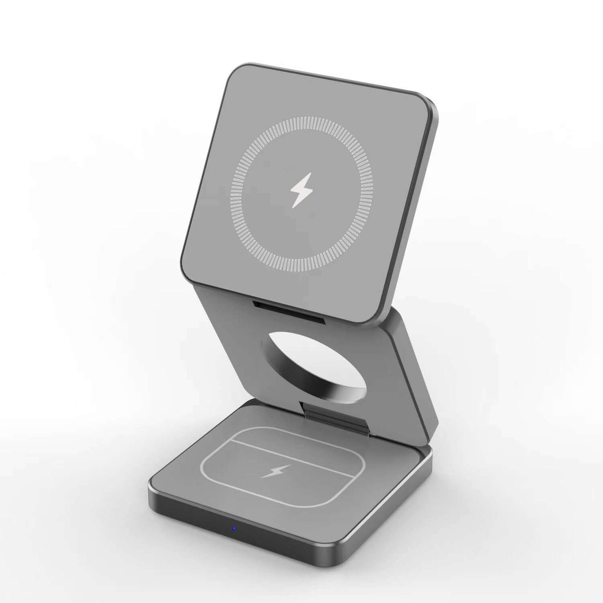Magnetic 15W Foldable 3-in-1 Wireless Charging Station For IP Devices | Phonax Services