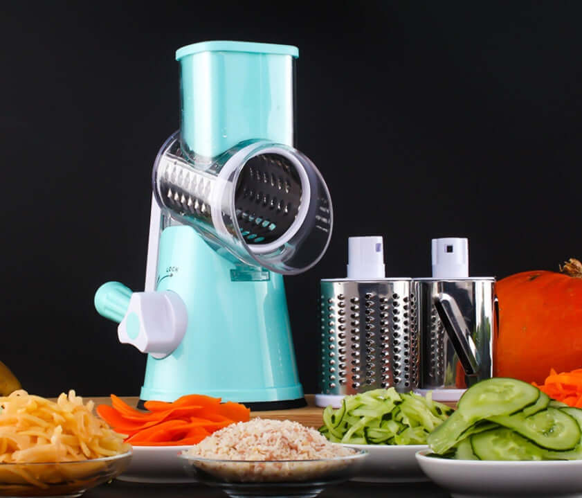 Manual Mandoline Vegetable Cutter – 3-in-1 Rotary Slicer for Potato, Carrot & Salad Prep – Phonax Services | Phonax Services