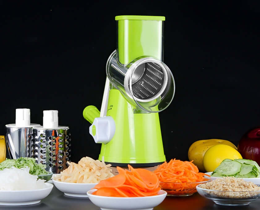 Manual Mandoline Vegetable Cutter – 3-in-1 Rotary Slicer for Potato, Carrot & Salad Prep – Phonax Services | Phonax Services
