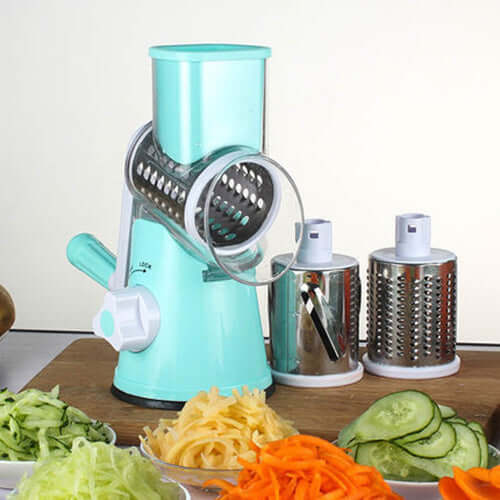 Manual Mandoline Vegetable Cutter – 3-in-1 Rotary Slicer for Potato, Carrot & Salad Prep – Phonax Services | Phonax Services