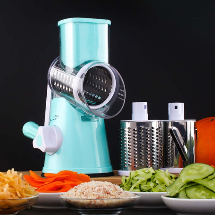 Manual Mandoline Vegetable Cutter – 3-in-1 Rotary Slicer for Potato, Carrot & Salad Prep – Phonax Services | Phonax Services