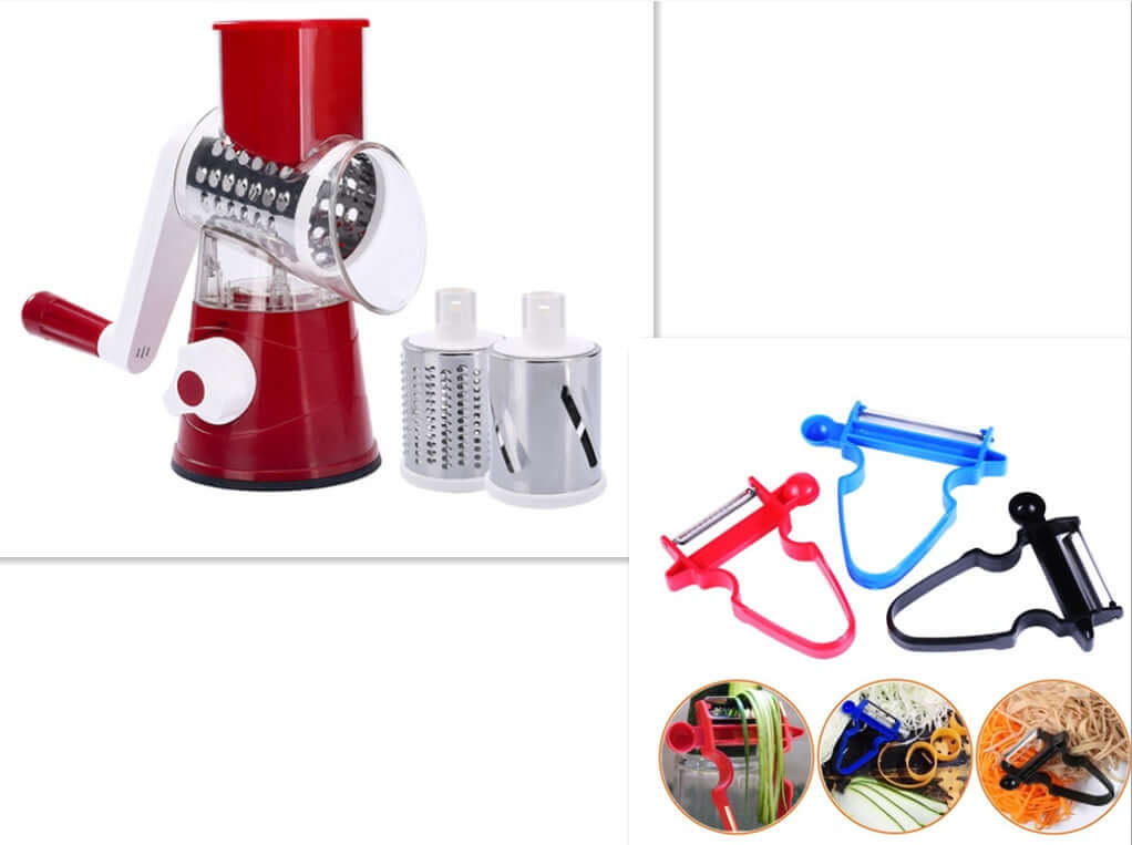 Manual Vegetable Slicer & Grater – Hand Crank Stainless Cutter for Cheese, Potato & More – Phonax Services | Phonax Services