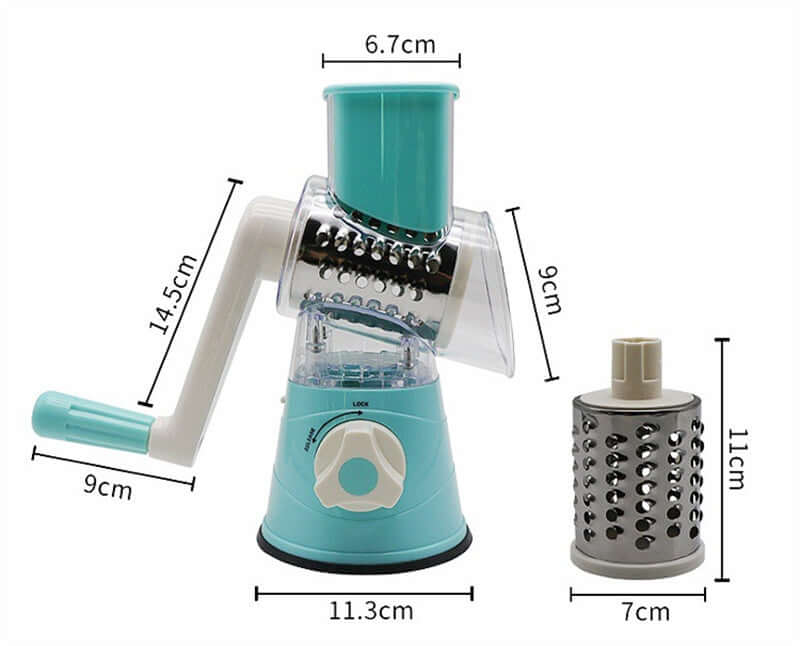 Manual Vegetable Slicer & Grater – Hand Crank Stainless Cutter for Cheese, Potato & More – Phonax Services | Phonax Services