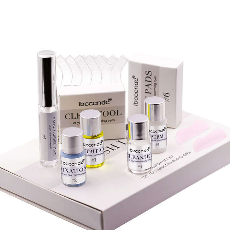 Eyelash Lift and Perm Kit – Lash Curling & Growth Serum Set with Glue, Cleanser & Nutrition (7-in-1 DIY Kit) | Phonax Services