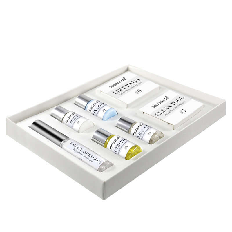 Eyelash Lift and Perm Kit – Lash Curling & Growth Serum Set with Glue, Cleanser & Nutrition (7-in-1 DIY Kit) | Phonax Services