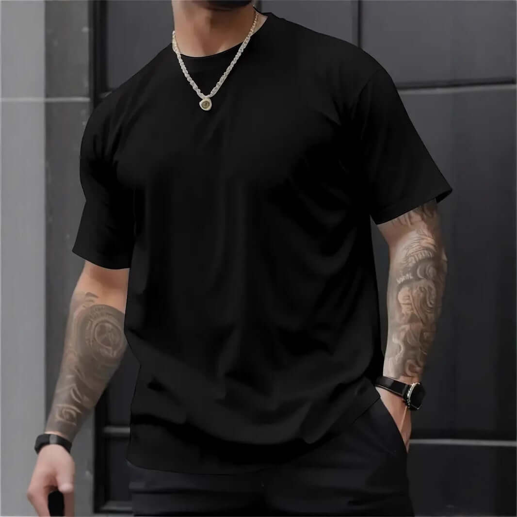 Men’s 3D Printed Loose Fit T-shirt – Round Neck Short Sleeve | Graphic Summer Tee | Phonax Services