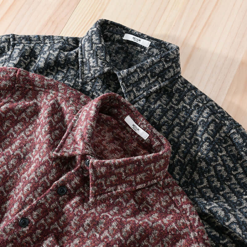 Men's Brushed Thickened Long-sleeved Casual Loose Shirt Jacket | Phonax Services
